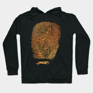 Gold Fingerprint Animal Print Hoodie